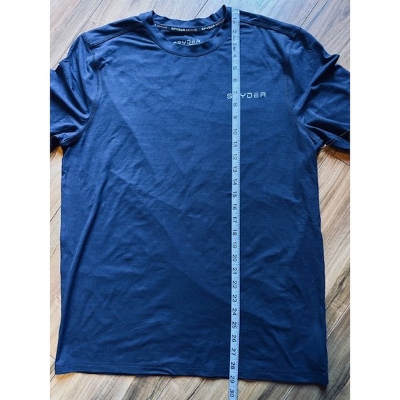 Spyder Active Performance Men's LRG Long Sleeve Shirt‎ Stretch Navy Blue Soft - Picture 11 of 11